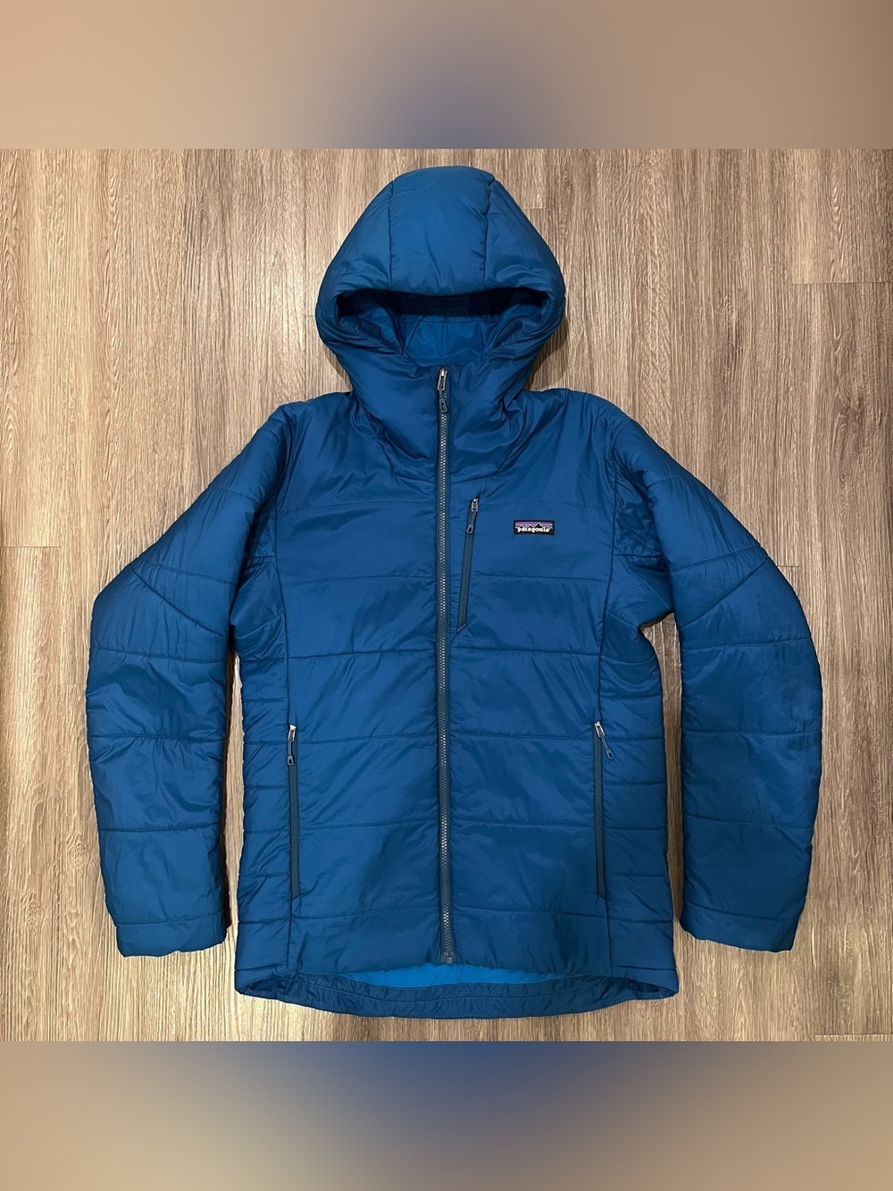 Patagonia Men’s Hyper Puff Down Hoody Jacket - Blue Medium